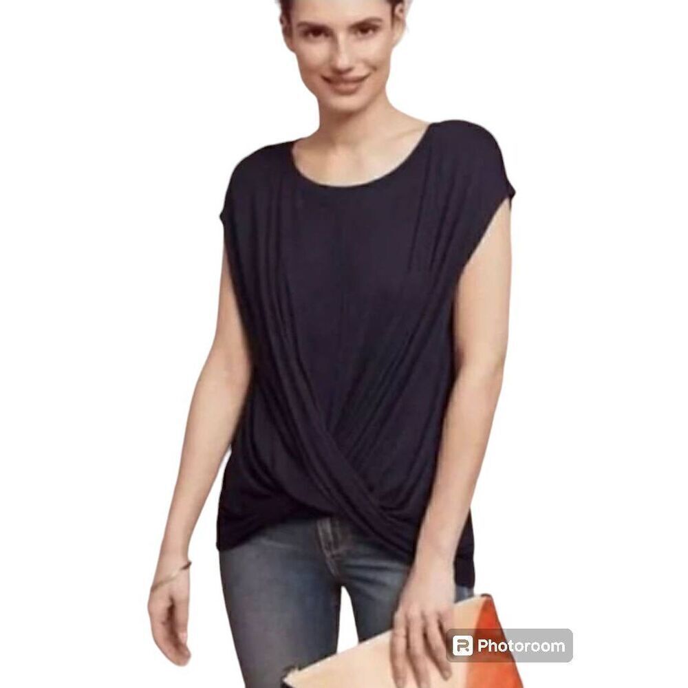 Anthropologie Bailey 44 Blue Twist Front Top Womens Large